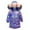 Purple, variant on Children's Winter Down For Girls Korean Colorful Mid Length Thickened Coat For Middle And Large Children And Boys