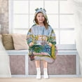 thumbnail image 7 of FORMRS Wearable Blanket Hoodie with Sleeves for Kids Cozy Flannel Sweatshirt, Yellow Window, 7 of 7