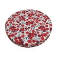 thumbnail image 2 of Lsque Red Hawthorn Round Bar chair cushion covers Velvet Fabric Premium Comfort Protects from Scratches and Stains for 14-17 Inch Chair- 14 inch, 2 of 7