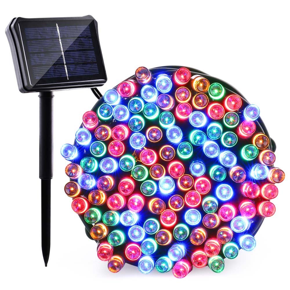 Solar String Lights,200 LED Dual Solar Battery Fairy String Lights for