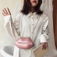 thumbnail image 3 of Bolso Labios Mujeres PVC Cadena Mensajero Hombro Fiesta Embrague (Rosa), 3 of 6