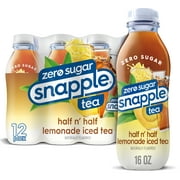 Snapple Zero Low Calorie Half n Half Lemonade, Iced Bottled Tea Drink, 12 Bottles