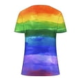 thumbnail image 5 of Busydd Womens Tops Summer V Neck Short Sleeve T-Shirts Tie Dye LGBT Pride Shirts Casual Loose Button Equality Blouses Fashion Funny Graphic Tee Tops Plus Size Tops for Women S-5XL, 5 of 5