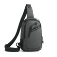 thumbnail image 3 of Puerto de carga USB para bolsa de pecho cruzada de hombre | Mochila ligera impermeable para el hombro | Gran capacidad, diseño transpirable, duradero para viajar, trabajar, exteriores | 21x30x10cm, 3 of 8