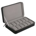 thumbnail image 1 of HLONK 12 Slots PU Leather Watch Box Display Case Organizer with Zipper  Storage Gift for Mom. Friend  Father  Lover, 1 of 8
