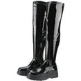 thumbnail image 6 of Women's Fashion Over The Knee Boots Comfortable Round Toe Chunky Block Heels Thigh High Boots, 6 of 6