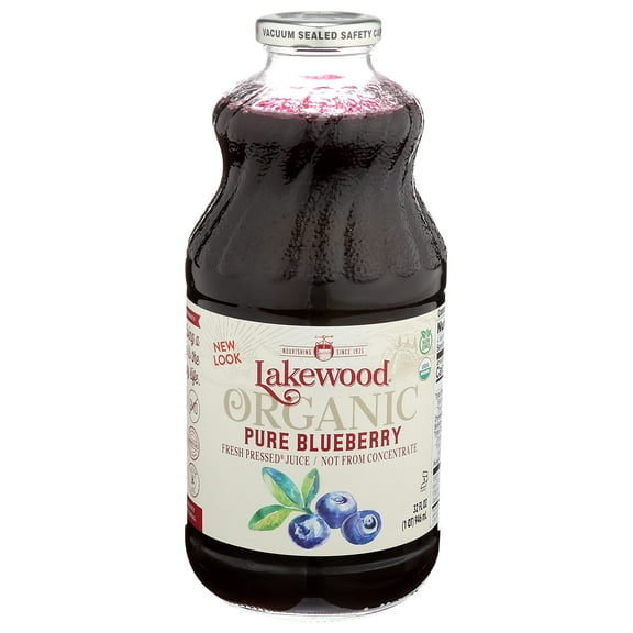 2X - Lakewood Organic Pure Juice, Blueberry, 32 Fz
