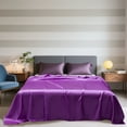 thumbnail image 6 of Luxurious Satin Bed Sheet - 66x88 Inches - Soft Silk-Like Fabric - Wrinkle & Fade Resistant - Easy Care - Blue, Black, Burgundy, Dark Green, Champagne, Gray, Pink, Purple, 6 of 6