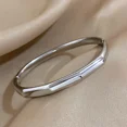 thumbnail image 5 of Simple Classic 14K Yellow Gold Crease Bracelet for Women Men Unisex Waterproof Cuff Wrist Bangles Stackable Jewelry Gifts, 5 of 7