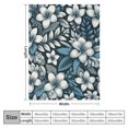 thumbnail image 4 of JRXY Navy Blue Hawaiian Flannel Fleece Blanket White, 4 of 6