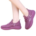 thumbnail image 2 of Domzle Womens Bowling Shoes Orthopedic Shoes with Arch Support Slip On Wide Width Sneakers Non-Slip Sole Lightweight Athletic Sneakers with Breathable Mesh Purple, 2 of 8