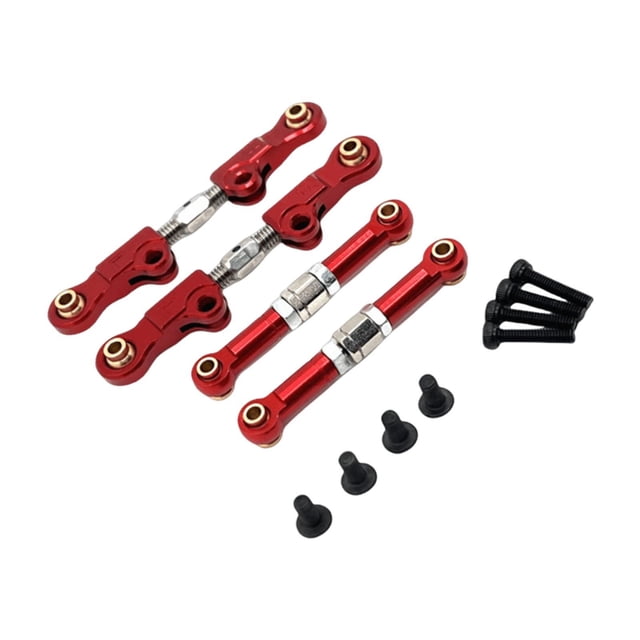 arctrm Ensemble de Biellettes Réglables pour Voiture RC 1/14 Durabilité Facile à Installer Accessoire Rouge