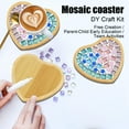 thumbnail image 4 of Valentines Day Crafts Mosaicss Tile Set Wooden Cup Mats Mixed Color Mosaicss Set Crafts Pack 6ml, 4 of 6