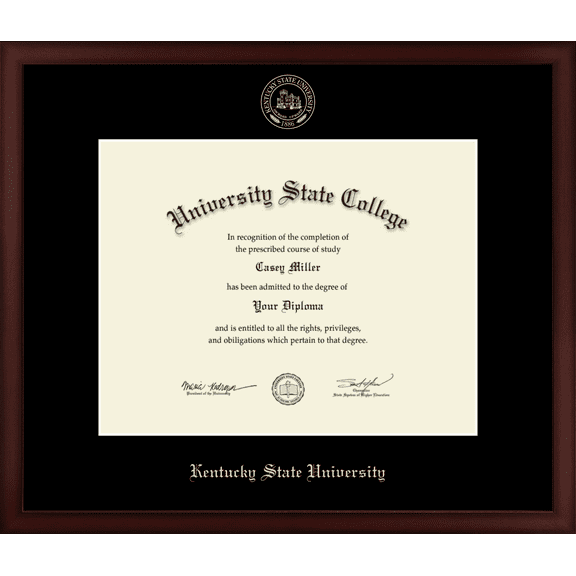 Kentucky State University Diploma Frame, Document Size 11" x 14"