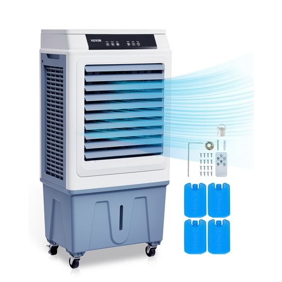 VEVOR Evaporative Air Cooler 3100 CFM with 9 Gallon Water Tank Portable Swamp Cooler