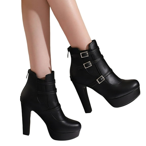 Mostsola Ankle Boots for Women High Heeled Short Booties Platform Dressy Fall Boots Pumps Shoes