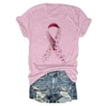thumbnail image 4 of Fgnfyis T-Shirts pour Femmes Tee Graphique Vêtements Été Manches Courtes Hauts d'Été pour Femmes Rose P, 4 of 5