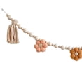 thumbnail image 2 of Wooden Beaded Garland with Tassel Bunting Wall Hanging Tassels Banner Nursery Decor Room Bedroom Baby Shower Party Wedding Decorations, 2 of 7