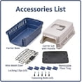 thumbnail image 3 of Freepet Hard-Sided Pet Carrier for Cats and Small Dogs, 20" Sturdy Travel Kennel with Secure Wire Door & 360° Ventilation, (Blue/Grey), 3 of 5