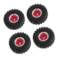 thumbnail image 1 of RC Wheel Rim, 1.0 Beadlock Wheel Rim with Tires 6 Holes Aluminum Alloy RC Beadlock Wheel Hub for 1/24 RC Crawler Car, 1 of 7