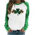 thumbnail image 1 of DPTALR St. Patrick'S Day Femmes Casual Manches Longues Imprimé Sweatshirts Tops, 1 of 6