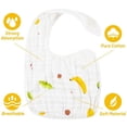 thumbnail image 3 of Zainpe 6Pcs Snap Muslin Cotton Bibs for Baby Lemon Flamingo Leaf Pineapple Bib, 3 of 6