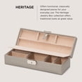thumbnail image 2 of Caja fuerte WOLF Heritage Pewter Saffiano con cerradura y llave, 2 of 6