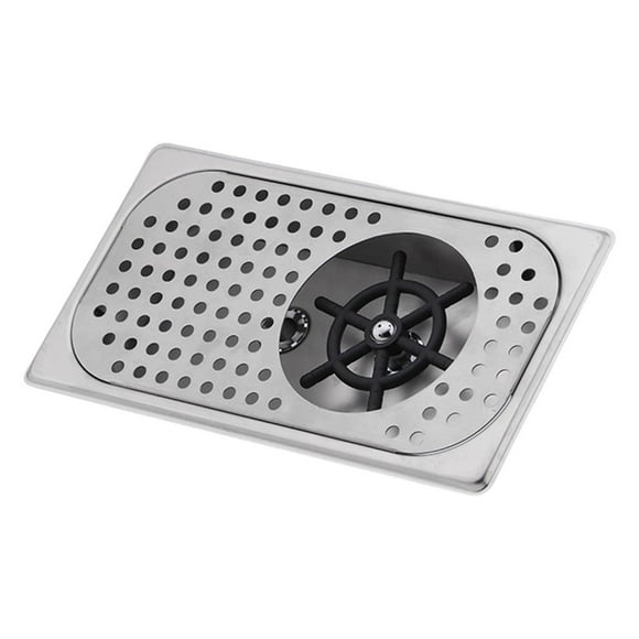Enjuagador de vidrio de acero inoxidable Cafe para fregaderos de cocina Accesorios para fregaderos de cocina Plata
