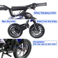 thumbnail image 3 of TOXOZERS Dirt Bike50cc 2-stroke Gas Mini Bike for Kids 8-14,With Front Fork and Rear Mono Shock, Up to 25 Mph,Blue, 3 of 8