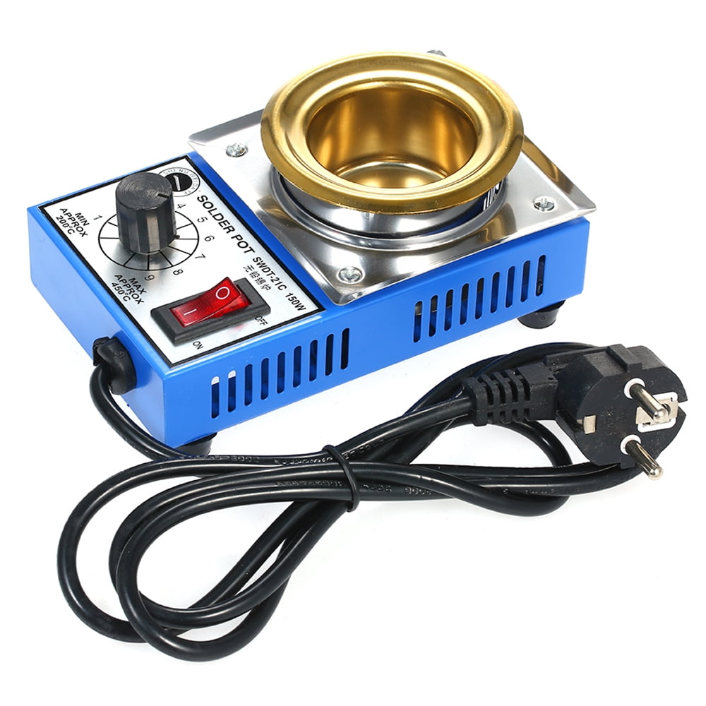 150W 50mm 500g Mini Free Soldering Pot Titanium Coating Stainless Steel