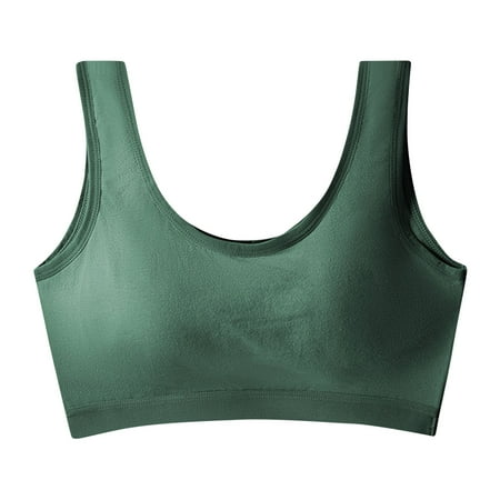 Trending Women s Seamless Bra  Hollow Out Bralette  No Wire Bra  Soft Comfort  for Daily Wear  Supportive Bra  Underwire-Free  Casual Bra  Bralette  Bra Top  Comfy Plus Jeans|Cotton Green