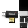 thumbnail image 4 of Type C Card Reader, 3-in-1 USB 2.0 Portable Memory Card Reader and Micro USB to USB C OTG Adapter for SD-3C SDXC SDHC MMC RS-MMC UHS-I Cards, 4 of 11
