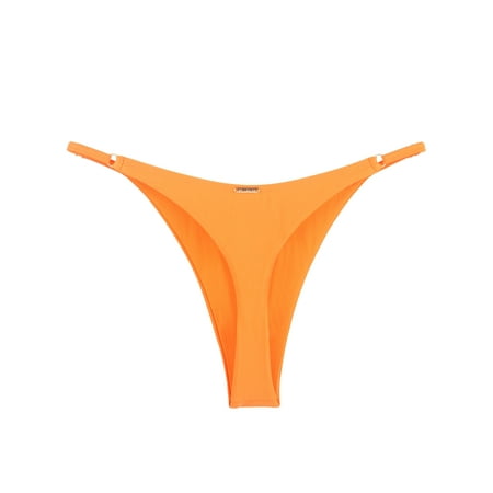 RELLECIGA Women s Adjustable High Cut Thong Bikini Bottom