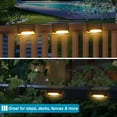 thumbnail image 6 of Solarera Solar Deck Lights Fence Post Solar Lights for Patio Pool Stairs Step and Pathway, Weatherproof LED Fence Lights Solar Powered Outdoor Lights, White 12Pcs, 6 of 11
