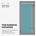 thumbnail image 4 of Zenna Home E40S2ALBN NeverRust Rustproof Dual Mount Curved Stall Shower Rod, 32" to 40", Brushed Nickel, 4 of 5