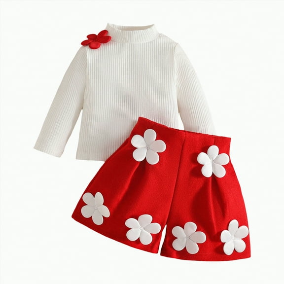 Hessimy Toddler Baby Girls Girls Fall Winter 2pcs Set Solid Color Crewneck Hooded Sweatshirt & Joggers Pants Fall Outfits Set Toddler Girl Outfits (White,12-18 Months)