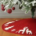 thumbnail image 1 of Falda de árbol de Navidad de punto, decoración rústica de lujo con cable tejido (rojo 3D, 48"), 1 of 4
