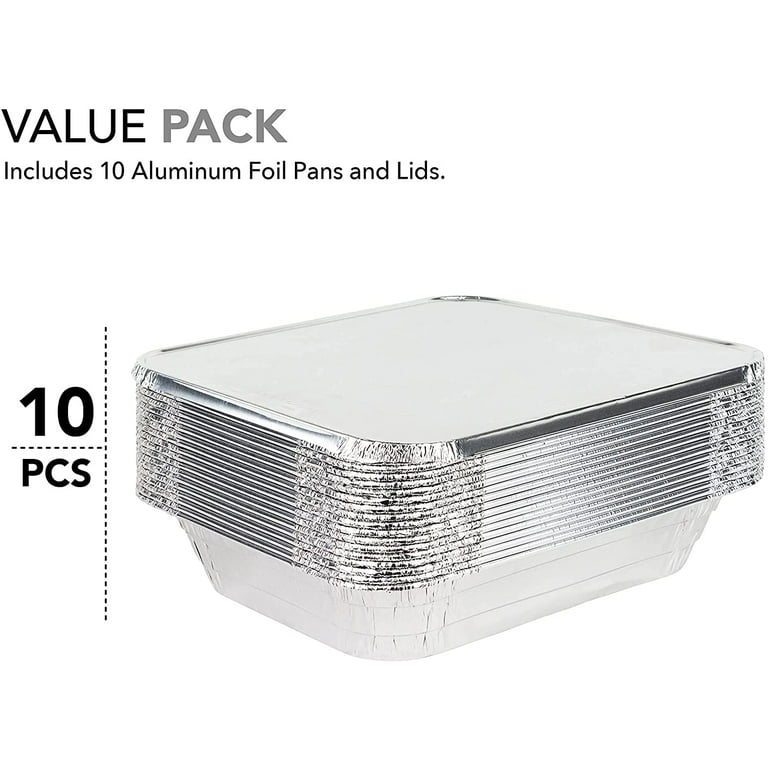 Home Stockware Thin Aluminum Pans 30 Pack - 9x13 inches Disposable Foil Pans  Without Lids, Half-Size Deep Tin Foil Pans for Cooking, Baking, BBQ,  Grilling, Storing, Prepping Food - Yahoo Shopping