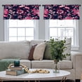 thumbnail image 4 of LALILO Kitchen Curtain Valance With Fantasy Flowers Rod Pocket Window Curtain 52"x 18" Set of 2, 4 of 7