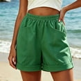 thumbnail image 6 of Womens Cotton Shorts High Waisted Comfy Athletic Solid Shorts with Pockets Loose Fit Daily Shorts, 6 of 6