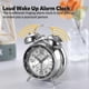 thumbnail image 4 of Loud Alarm Clock For Heavy Sleepers Adults,4 Inch Silent Non-ticking Quartz With Backlight,twin Bell (blue), 4 of 5