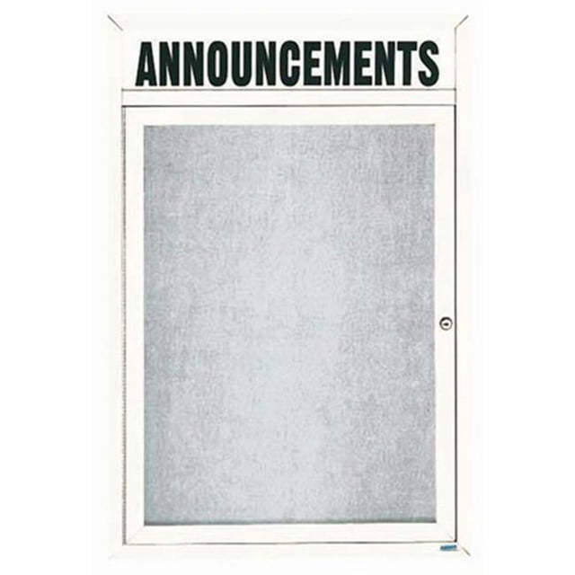 Aarco Products ODCC3624RHIW Panneau d'Affichage Extérieur Fermé avec en-Tête - Blanc