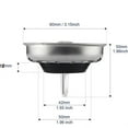 thumbnail image 6 of Kitchen Sink Plug Stopper, Stainless Steel Kitchen Sink Strainer Waste Plug, Rustproof Sink Basket Strainer for Standard Drains (3-1/2 inch) Black, 6 of 8
