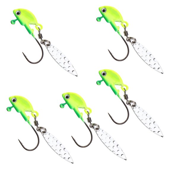 5 piezas de señuelo de pesca Jig de agua dulce y salada, cebo, anzuelo, aparejo azul, 3,5 g Azul 3.5g