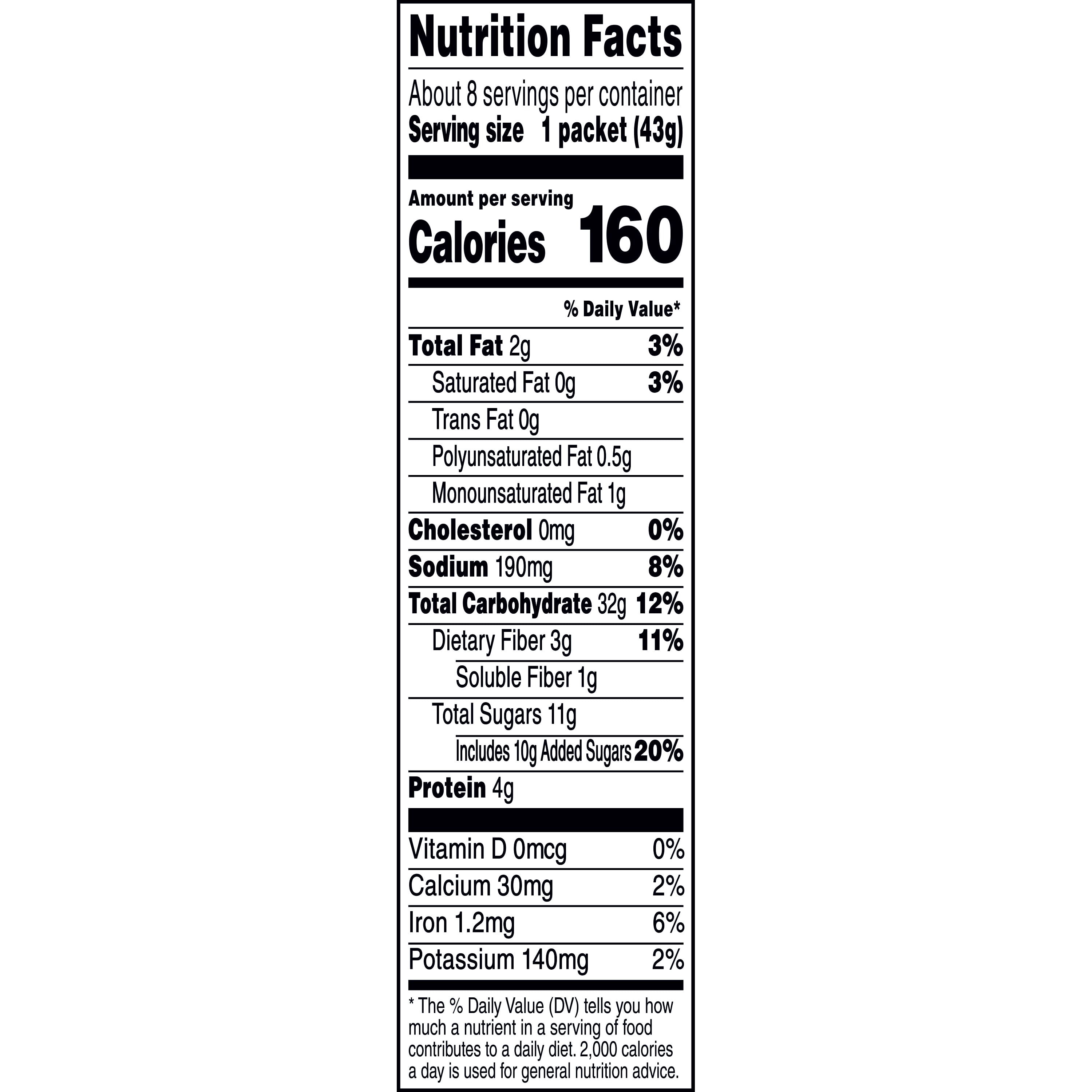 Quaker Pumpkin Spice Instant Oatmeal, 1.51 oz Packets, 8 Count
