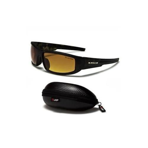 Sport Wrap Hd Night Driving Vision Sunglasses Brown High Definition Glasses L