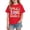 Red, variant on Riecok Girls Boys T Shirts 100th Day of School Crewneck Celebration Tees Funny Colorful Printed Short Sleeve Tops