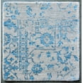 thumbnail image 3 of AS-1 Ancient Serapi Sea Rug 1.5 x 1.5 ft,Sky Blue, Handknotted Carpet, Rug, Unique One of a Kind, 3 of 5