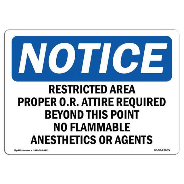 SignMission OS-NS-A-710-L-18085 7 x 10 Po Panneau d'Avertissement OSHA - Zone Réglementée Appropriée Ou Tenue Requise