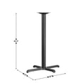 thumbnail image 4 of Flash Furniture Beverly 23.5'' x 29.5'' Restaurant Table X-Base with 3'' Dia. Bar Height Column, 4 of 5